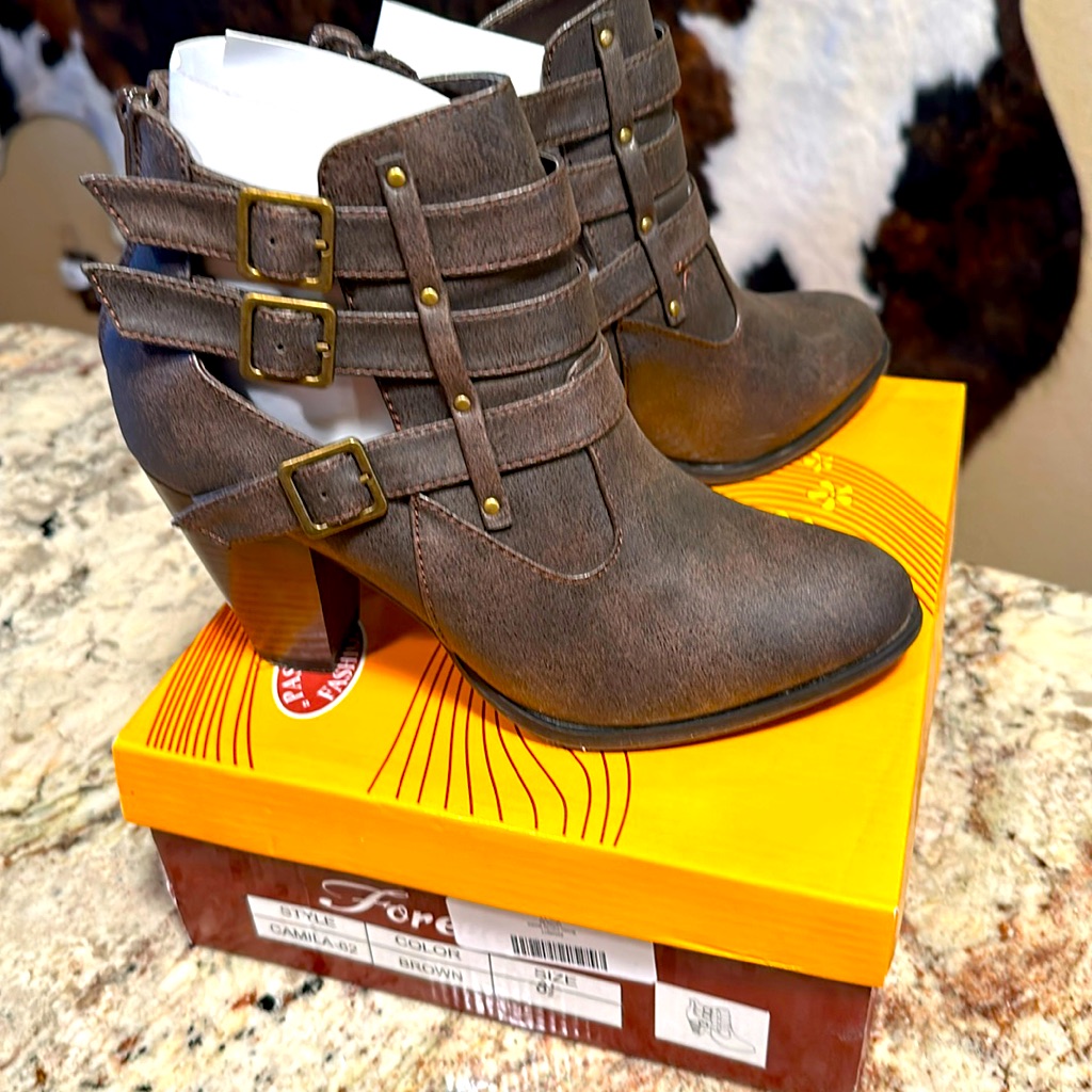 Brown Booties Forever Brand